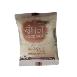 Pure Bandhan Rock Salt (Sendha Namak), a natural unrefined salt perfect for fasting, cooking, and health-conscious diets