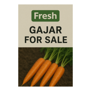 Handpicked, vibrant orange carrots bursting with natural sweetness and crunch. Grown locally with care, delivered to your kitchen within hours of harvesting