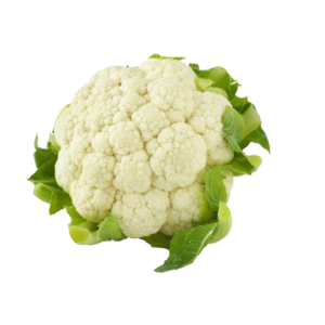"Cauliflower 1kg - Fresh, compact snow-white heads perfect for curries, snacks & keto dishes. Rich in fiber & vitamins. Chemical-free farming.