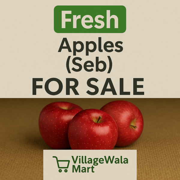 Apples 1kg - Crisp, juicy Shimla/Himachal apples with natural sweetness. Rich in fiber and antioxidants. No artificial wax. Farm-fresh with extended shelf life.