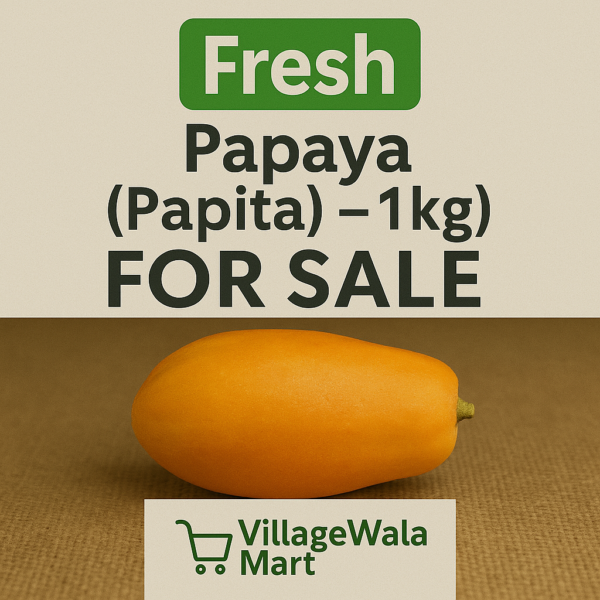 "Papaya 1kg - Ripe, sweet and enzyme-rich. Perfect for digestion, smoothies & skin health. No artificial ripening. Ready-to-eat golden flesh.
