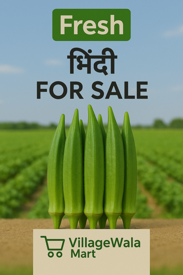 Lady Finger 500g - Young, tender pods perfect for bhindi masala & fries. Stringless variety, rich in fiber. Farm-direct freshness with same-day delivery!"
