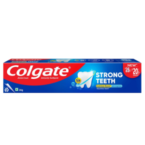 Description: Colgate Strong Teeth Anticavity Toothpaste is a clinically proven fluoride toothpaste specially designed to strengthen teeth and prevent cavities. Enriched with calcium minerals and active fluoride, it provides complete protection against tooth decay while freshening your breath with a refreshing minty flavor. The convenient 38g tube makes it perfect for travel and everyday use.