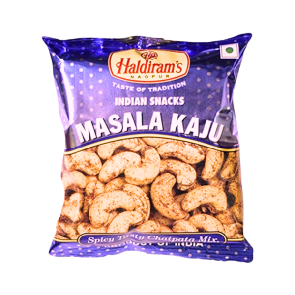 Indulge in Haldiram's signature snack - premium whole cashews coated with a special blend of traditional Indian spices. These golden, crunchy kernels offer a perfect balance of rich nuttiness and zesty masala flavor in every bite. Key Features: 🌟 Select Grade Ingredients: 100% whole premium cashews Authentic Nagpur-style spice mix No broken pieces or fillers