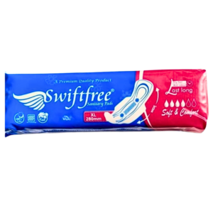 SwiftFree Sanitary Pads XL – 280mm Maximum Protection. Superior Comfort.