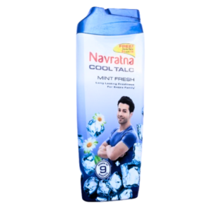 Navratna Cool Talc - Mint Fresh (100g) Ayurvedic Cooling Power for All-Day Freshness