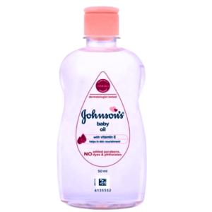 Johnson's Baby Oil (50ml) Pediatrician-Recommended Moisture Lock for Delicate Skin
