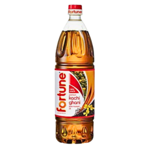 Fortune Kachi Ghani Pure Mustard Oil (1L) The Gold Standard of Cold-Pressed Oils