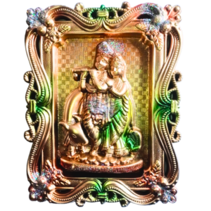 Original Mayur Radhe Krishna Murti Wall Decoration (Divine Peacock Throne Wall Art - Handcrafted Spiritual Centerpiece)