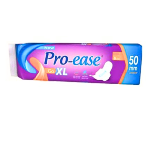 Pro Ease Go XL Sanitary Pads – 50mm Longer Longer Length. Greater Comfort. Maximum Protection.